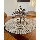 Ver imagem 1 de Toalha de Mesa Redonda Crochê Algodão 60cm Creme Primavera Edições