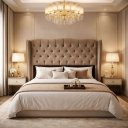 Ver imagem 1 de Cabeceira Estofada Auren para Cama Box King Size 1.95cm: Capuccino