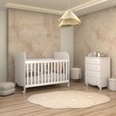 Ver imagem 3 de Quarto de Bebê Completo Sueño Cômoda 4 Gavetas 100% Mdf Branco Brilho - Panorama Móveis