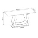Ver imagem 3 de Conjunto Sala de Jantar Mesa Livia 160x80cm Tampo Vidro/MDF com 6 Cadeiras Venus  Móveis