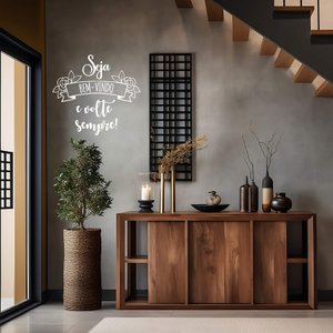 Adesivo de Porta Frase Seja Bem Vindo e Volte Sempre Parede Casa Vitrine Kanto Store Adesivo de Pare