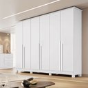 Ver imagem 1 de Guarda Roupa Casal 6 Portas S/pés em Mdf Bianca Bianchi - Branco