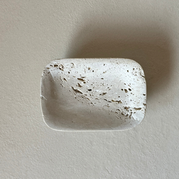 Gamela Oval Mármore Travertino Romano Bruto 10,5x15,5cm - 4