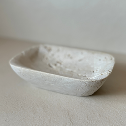 Gamela Oval Mármore Travertino Romano Bruto 10,5x15,5cm - 2