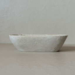Gamela Oval Mármore Travertino Romano Bruto 10,5x15,5cm - 5