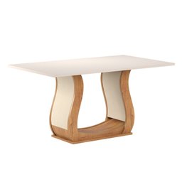 Conjunto Sala de Jantar Mesa Emmy com 6 Cadeiras Venus  Móveis - 6