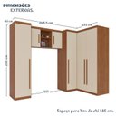 Ver imagem 3 de Modulado Quarto Infantil 6 Peças Liz Espresso Móveis Marrom/Cinamomo/Off White