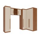 Ver imagem 2 de Modulado Quarto Infantil 6 Peças Liz Espresso Móveis Marrom/Cinamomo/Off White