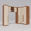 Ver imagem 6 de Modulado Quarto Infantil 6 Peças Liz Espresso Móveis Marrom/Cinamomo/Off White