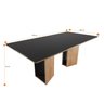 Conjunto Sala de Jantar Mesa Ayla 200cm Tampo Vidro/mdf com 8 Cadeiras Elegance - 2