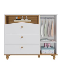 Cômoda de Bebê com 3 Gavetas 1 Porta Picolé Espresso Móveis - 5