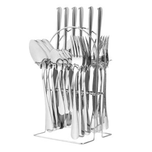 Faqueiro 25 Peças Inglaterra Silver Inox | Ke Home