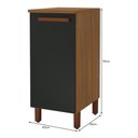 Ver imagem 3 de Balcão de Cozinha Monza 40cm Freijó/chumbo com Tampo Mdf - Indékes