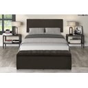 Ver imagem 2 de Kit Cabeceira e Calçadeira Vitoria 120 cm Suede Marrom Escuro