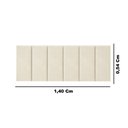 Ver imagem 3 de Cabeceira Painel Riscada Estofada para Cama de Casal 1,40 - Palha