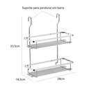 Ver imagem 2 de Suporte Duplo Aéreo Porta Condimentos de Cozinha Schmitt