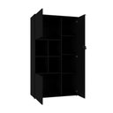 Ver imagem 3 de Armário Alto com Nicho e 03 Portas 161,5x90x42cm Wlan90 Preto Ônix
