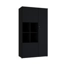 Ver imagem 1 de Armário Alto com Nicho e 03 Portas 161,5x90x42cm Wlan90 Preto Ônix