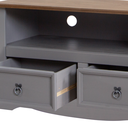 Ver imagem 6 de Rack em Madeira 2 Gavetas 1 Nicho Cor Cinza com Cera Natural Boho