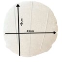 Ver imagem 6 de Almofada Redonda Completa com Refil e Ziper Invisivel Cor Caqui 43cm