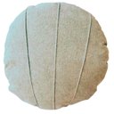 Ver imagem 1 de Almofada Redonda Completa com Refil e Ziper Invisivel Cor Caqui 43cm