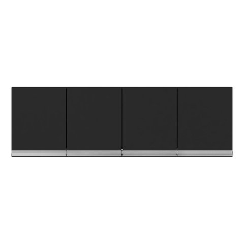 Armário Aéreo P/cozinha Andreia 160cm Preto Ajl
