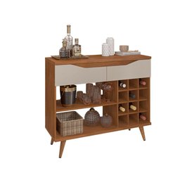 Aparador Bar Grace 2 Gavetas Cedro Off White Casa D Móveis - 1