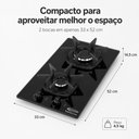 Ver imagem 3 de Cooktop 2 Bocas Acendimento Automático com Vidro Temperado e Trempe Ferro Fundido Clarice