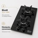 Ver imagem 6 de Cooktop 2 Bocas Acendimento Automático com Vidro Temperado e Trempe Ferro Fundido Clarice