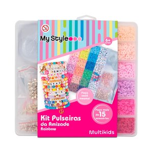 Kit Pulseiras da Amizade Arco-iris My Style Multikids - Br2314 Br2314