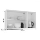 Ver imagem 3 de Armário Aéreo Cozinha 120 Cm Amara 3 Portas Branco - Politorno