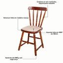 Ver imagem 4 de Conjunto Mesa Jantar Madeira/mdf com 4 Cadeiras Estofadas - Dalas Imbuia