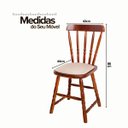 Ver imagem 3 de Conjunto Mesa Jantar Madeira/mdf com 4 Cadeiras Estofadas - Dalas Imbuia