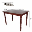 Ver imagem 2 de Conjunto Mesa Jantar Madeira/mdf com 4 Cadeiras Estofadas - Dalas Imbuia