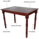 Ver imagem 5 de Conjunto Mesa Jantar Madeira/mdf com 4 Cadeiras Estofadas - Dalas Imbuia