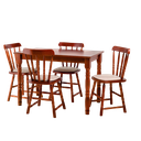 Ver imagem 1 de Conjunto Mesa Jantar Madeira/mdf com 4 Cadeiras Estofadas - Dalas Imbuia