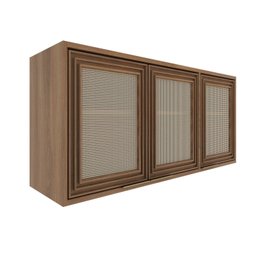 Armário de Cozinha Aéreo 3 Portas 120cm com Tela Thalita - 3 Armário de Cozinha Aéreo 3 Portas 120cm com Tela Thalita - 3