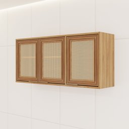 Armário de Cozinha Aéreo 3 Portas 120cm com Tela Thalita - 1 Armário de Cozinha Aéreo 3 Portas 120cm com Tela Thalita - 1