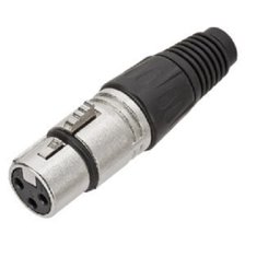 Plug Canon Xlr Fêmea Prime Preto - Emb 10pçs Tebera - 1
