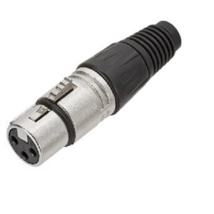 Plug Canon Xlr Fêmea Prime Preto - Emb 10pçs Tebera