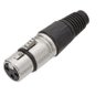 Plug Canon Xlr Fêmea Prime Preto - Emb 10pçs Tebera - 1