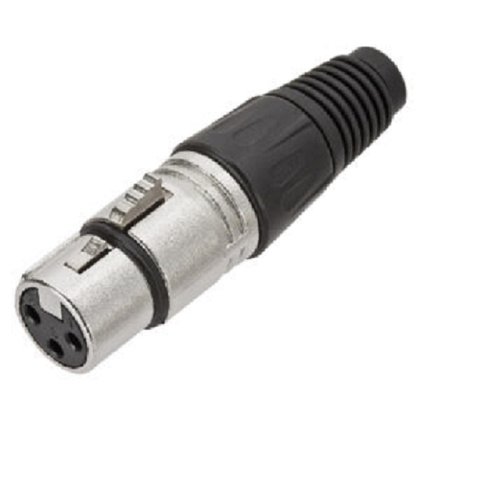 Plug Canon Xlr Fêmea Prime Preto - Emb 10pçs Tebera
