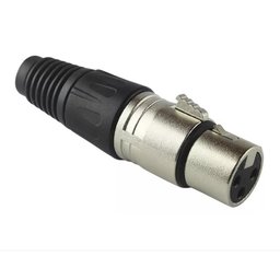 Plug Canon Xlr Fêmea Prime Preto - Emb 10pçs Tebera - 2