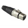 Plug Canon Xlr Fêmea Prime Preto - Emb 10pçs Tebera - 2