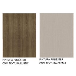 Balcão de Pia 150 Cm 2 Portas e 2 Gavetas (sem Tampo e Pia) Rustic/crema Agata Madesa - 9