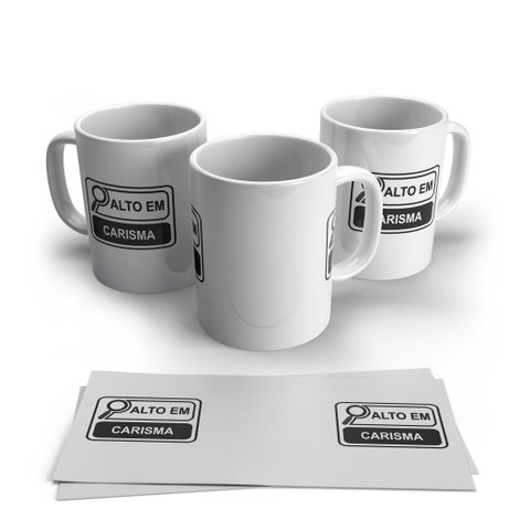 Caneca de Porcelana Meme Alto em Carisma