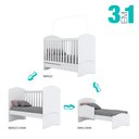Ver imagem 3 de Berço Mini Cama Henn Bala de Menta Branco I02-10