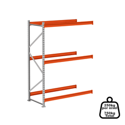Mini Porta Pallet Continuação 250kg com 3 Longarinas 2,00 X 1,20 X 0,60 sem Bandeja - Ultra Móveis - 2