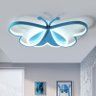 Lustre Infantil borboleta led lustre de teto para crianças quarto lâmpada borboleta pode ser escurec - 4