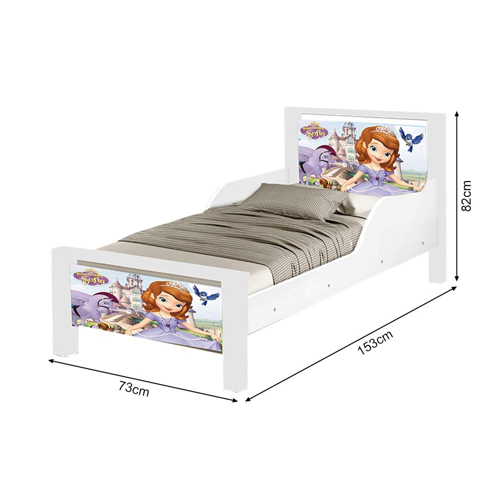 Mini Cama Infantil Adesivada Princesa Sofia - 3